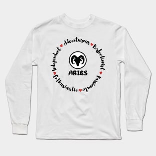 Aries ♈🐏 Zodiac Sign Astrology Long Sleeve T-Shirt